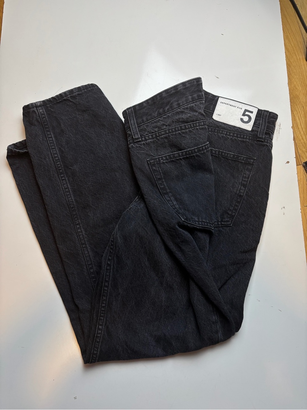 Department 5 denim Men's Black Straight-Leg Jeans sz 33